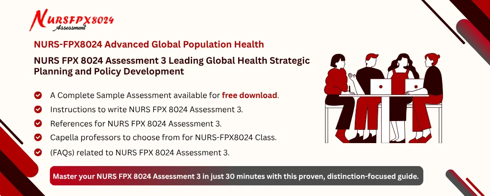 NURS FPX 8024 Assessment 3 Leading Global Health Strategic Planning and Policy Development